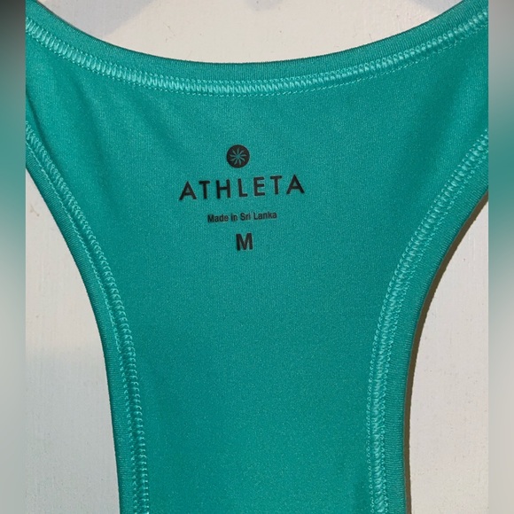 ATHLETA TURQUOISE MEDIUM WORKOUT TOP. - Picture 3 of 6